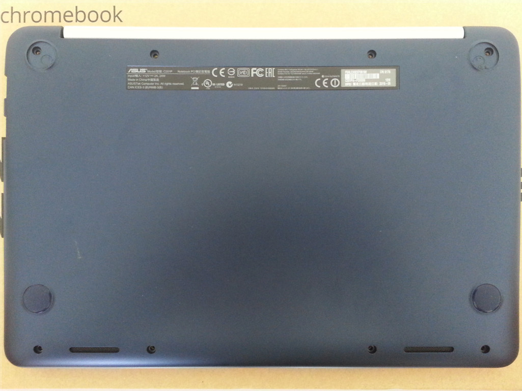 ASUS Chromebook C201 underside