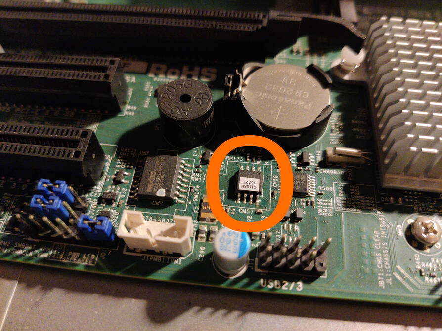 Supermicro X11SSh-(LN4)F flash chip position